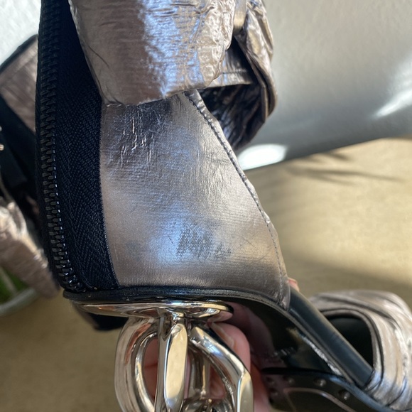 Balmain Ivy Wrap Chain Heel Sandal Runway shoe 38 preloved - Picture 12 of 17